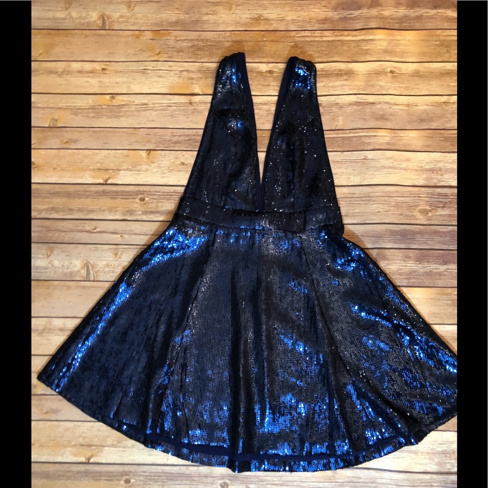 Sequenced blue dress
